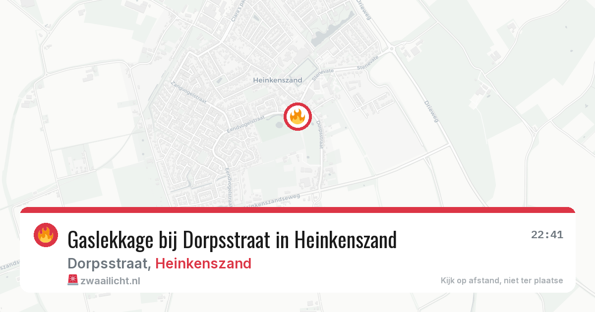 Gaslekkage bij Dorpsstraat in Heinkenszand — 17 jul 2026