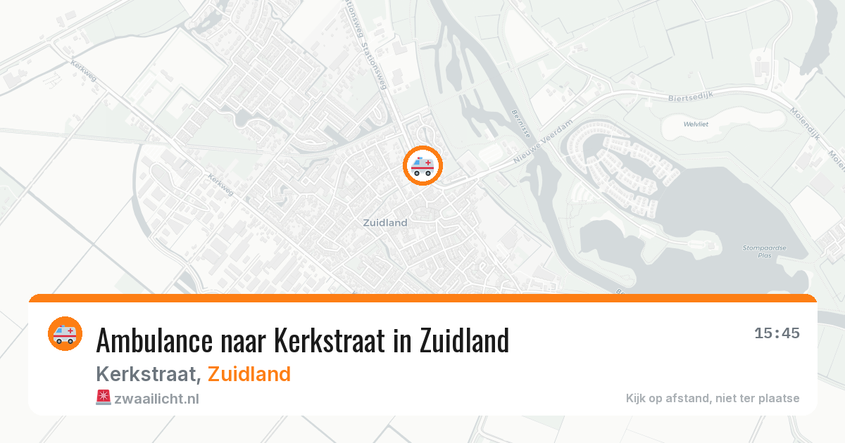 Ambulance naar Kerkstraat in Zuidland — 8 mei 2026