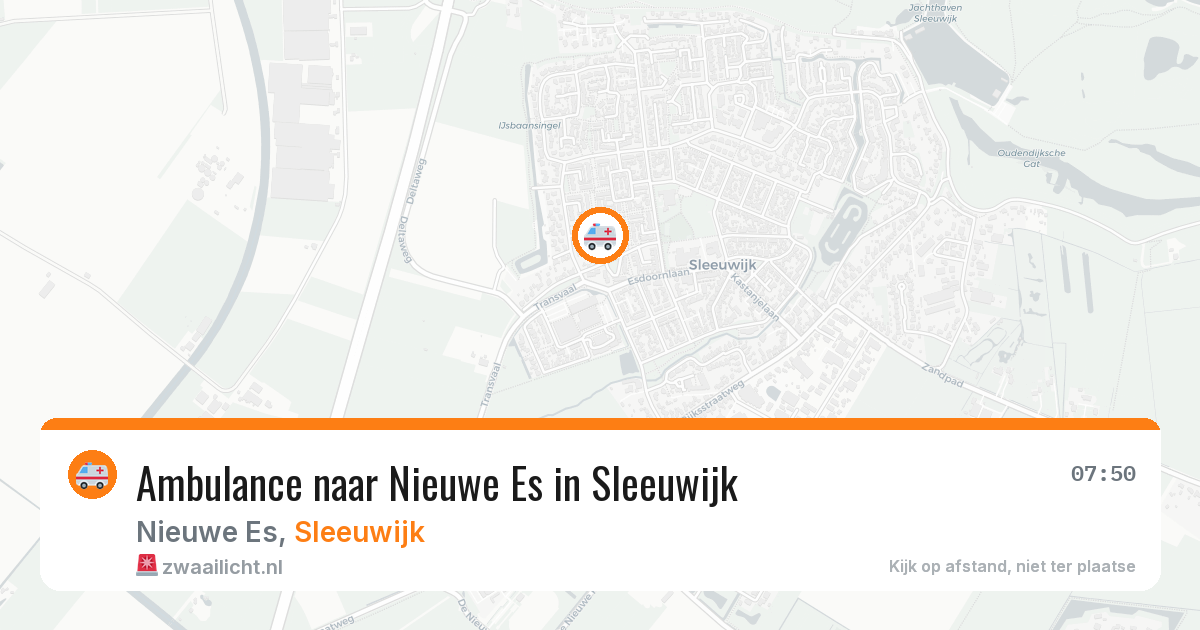 Ambulance naar Nieuwe Es in Sleeuwijk — 16 jun 2026