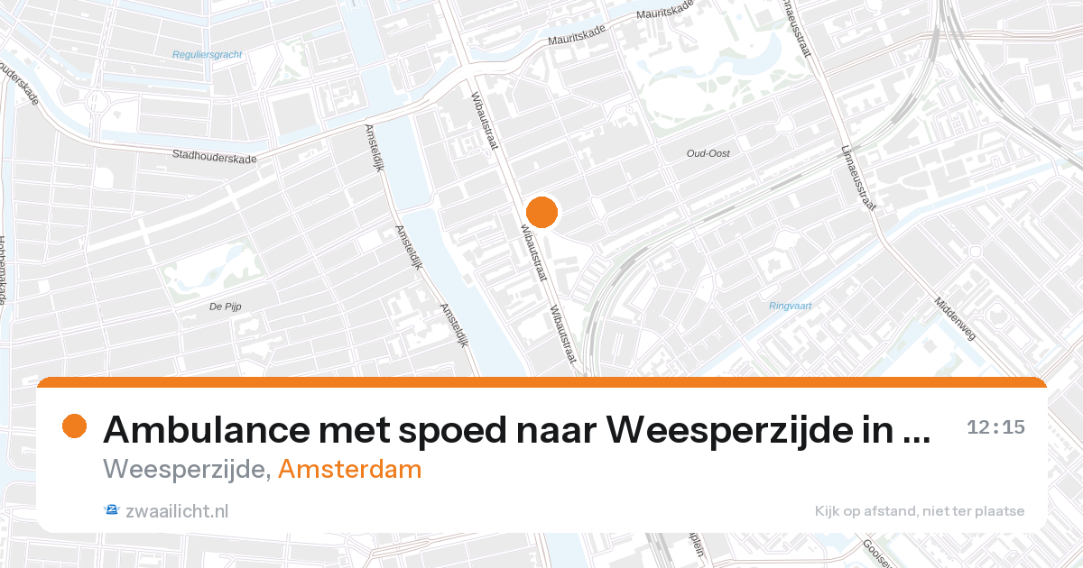 Ambulance met spoed naar Weesperzijde in Amsterdam — 23 jul 2026