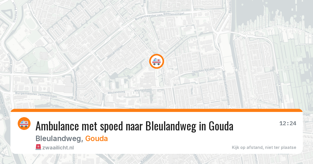 Ambulance met spoed naar Bleulandweg in Gouda — 22 jan 2026