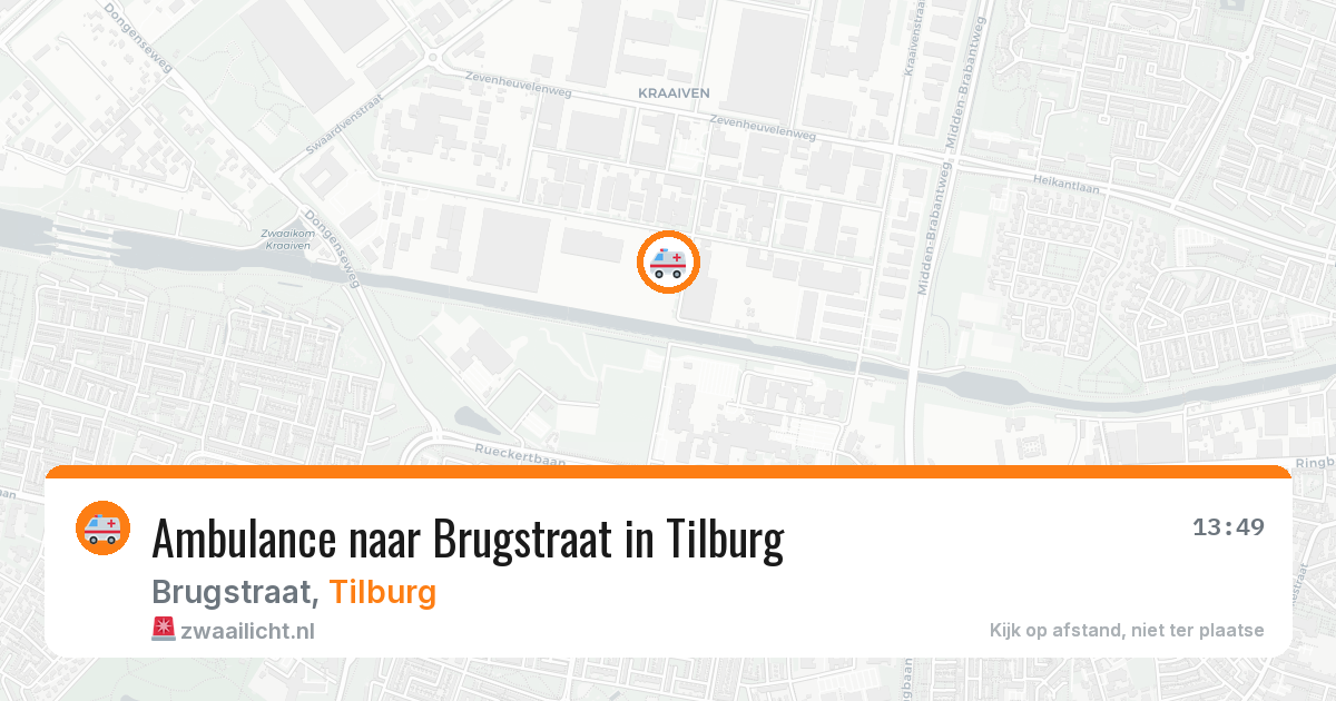 Ambulance naar Brugstraat in Tilburg — 21 apr 2026