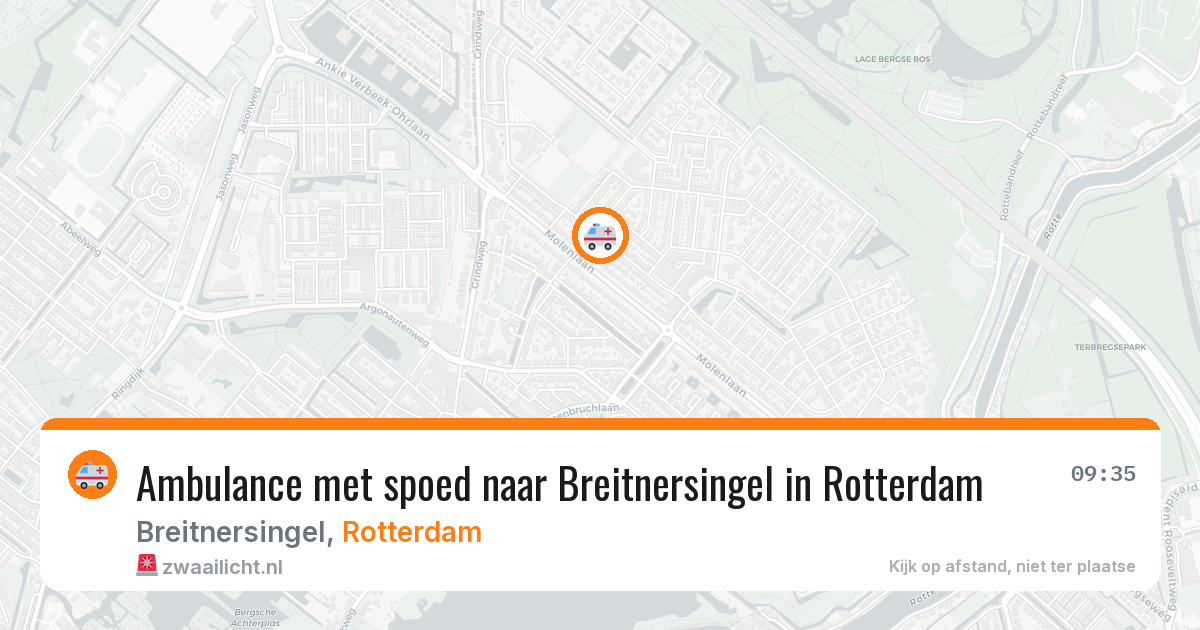 Ambulance met spoed naar Breitnersingel in Rotterdam — 20 jun 2026