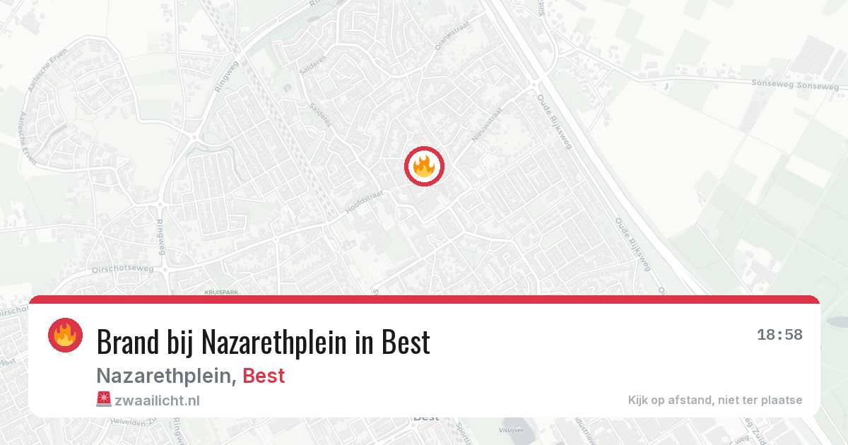 Brand bij Nazarethplein in Best — 9 mei 2026