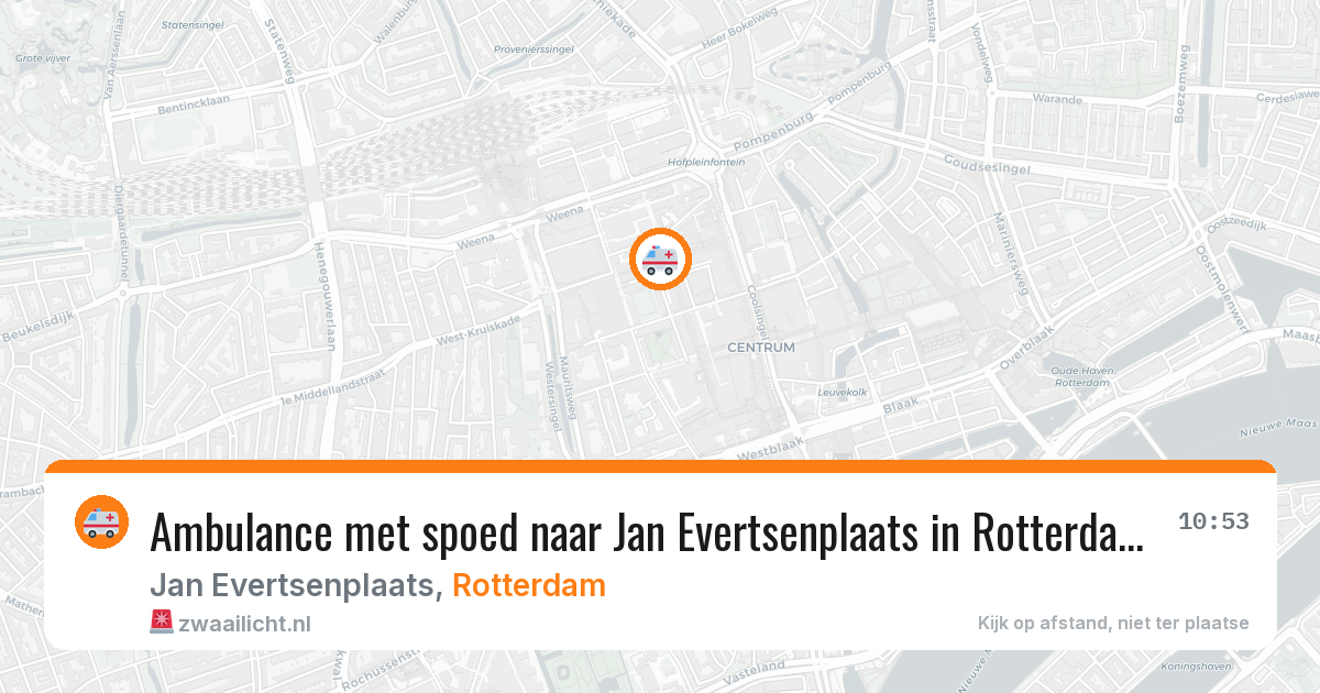 Ambulance met spoed naar Jan Evertsenplaats in Rotterdam — 18 jun 2026
