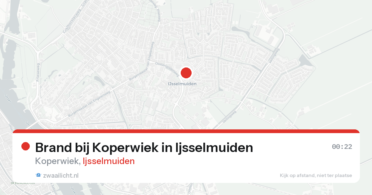 Brand bij Koperwiek in Ijsselmuiden — 18 aug 2026