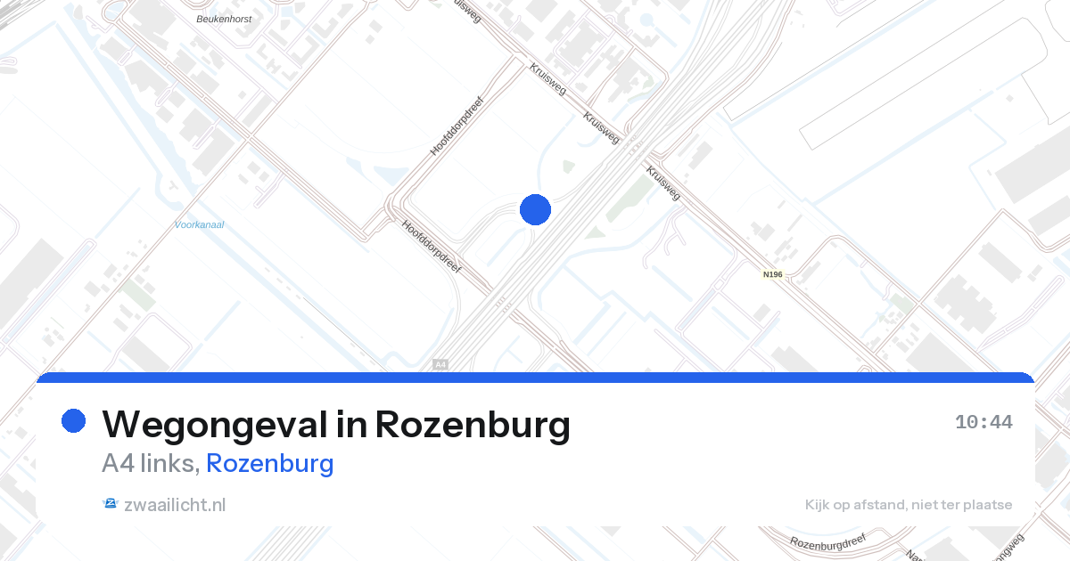 Wegongeval in Rozenburg — 27 aug 2026
