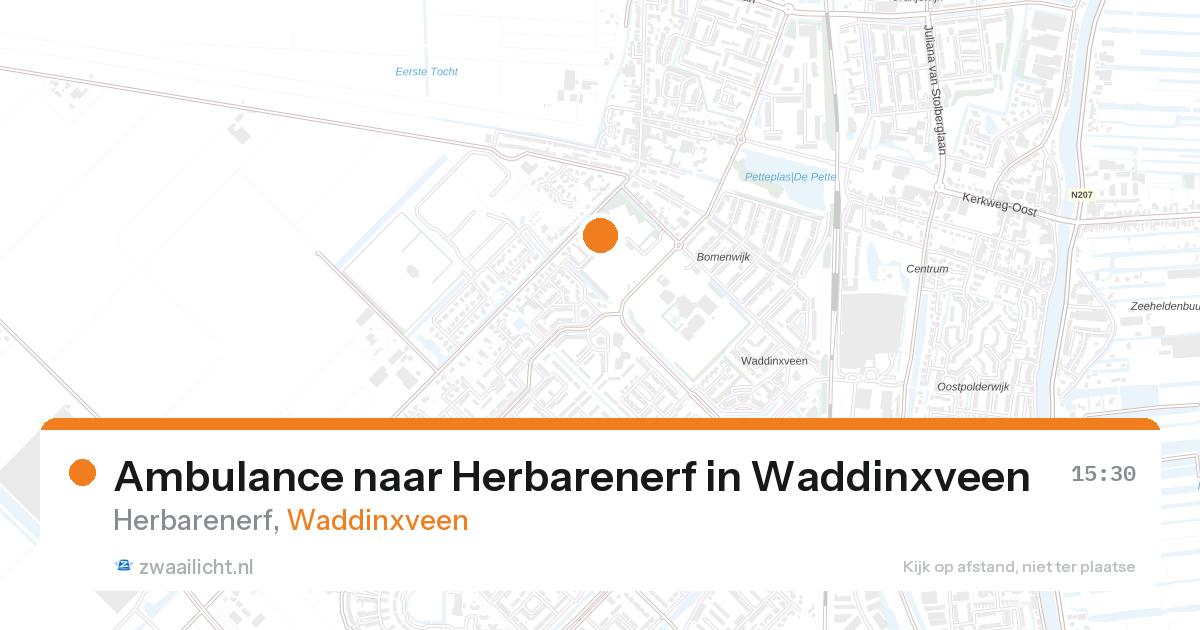 Ambulance naar Herbarenerf in Waddinxveen — 28 mrt 2026