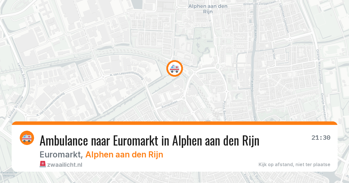 Ambulance naar Euromarkt in Alphen aan den Rijn — 29 mei 2026