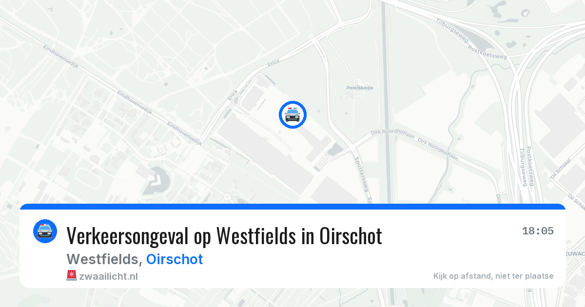 Verkeersongeval op Westfields in Oirschot — 9 apr 2026
