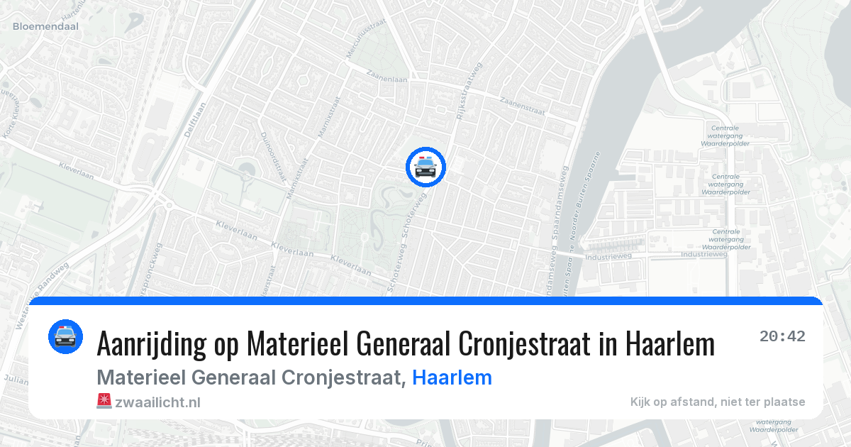 Aanrijding op Materieel Generaal Cronjestraat in Haarlem — 18 mrt 2026
