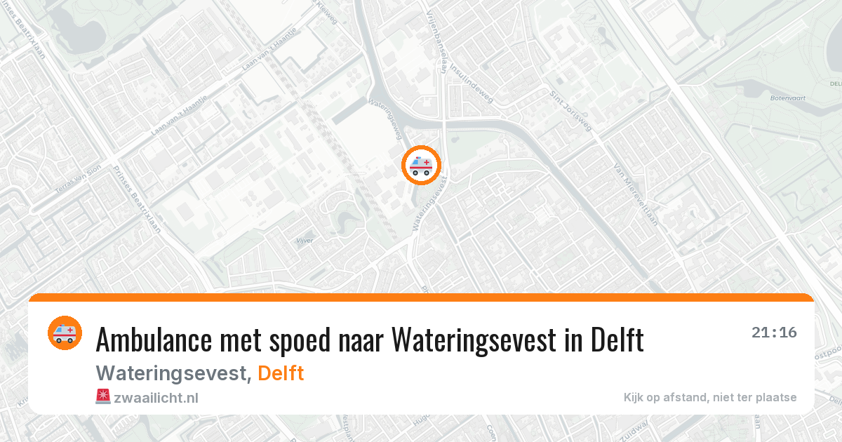 Ambulance met spoed naar Wateringsevest in Delft — 4 jul 2026