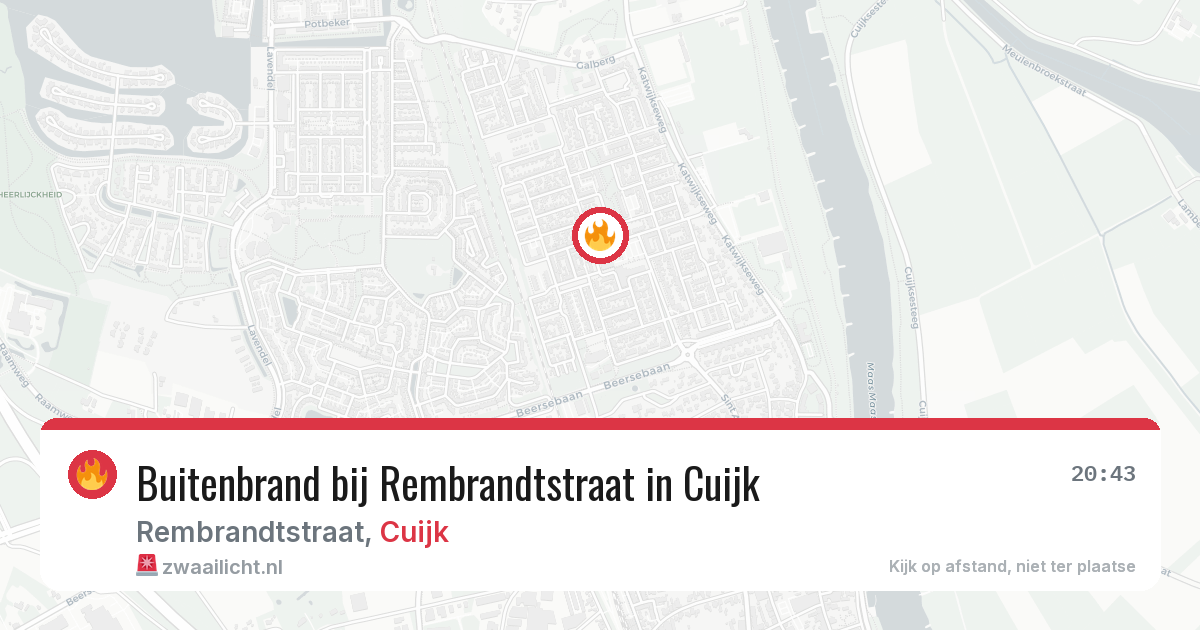Buitenbrand bij Rembrandtstraat in Cuijk — 7 apr 2026