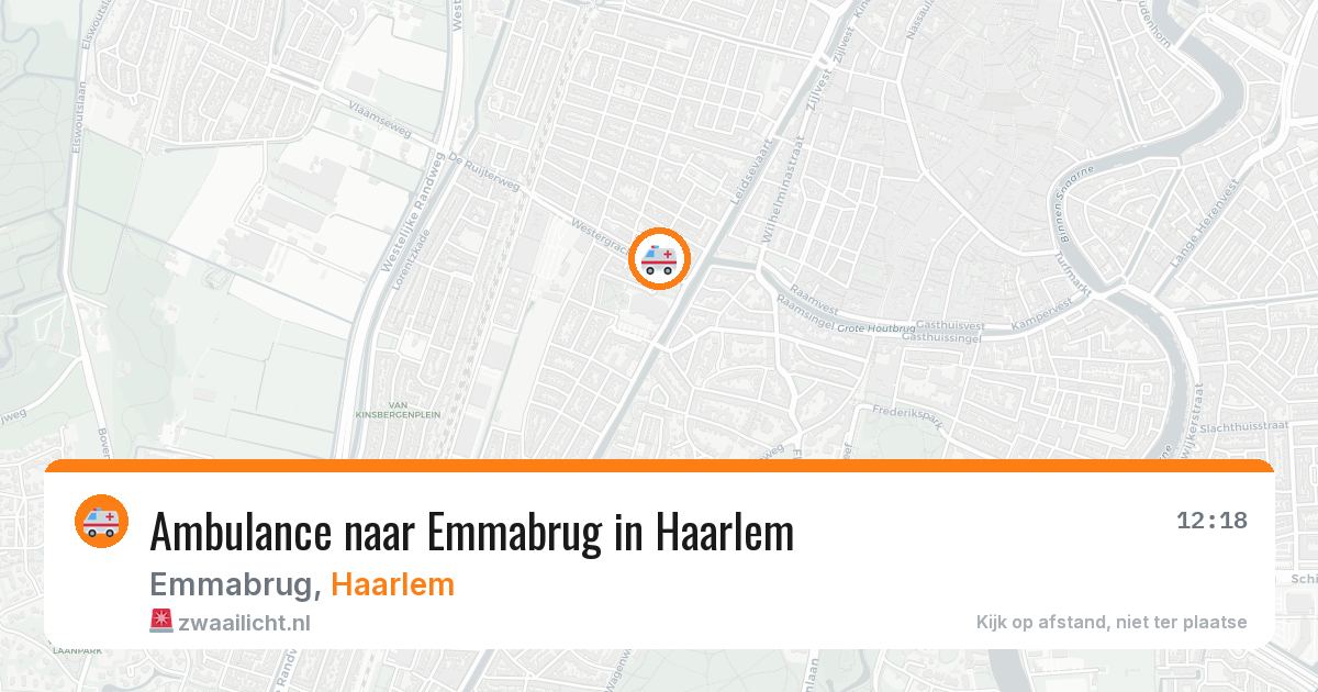 Ambulance naar Emmabrug in Haarlem — 24 jul 2026