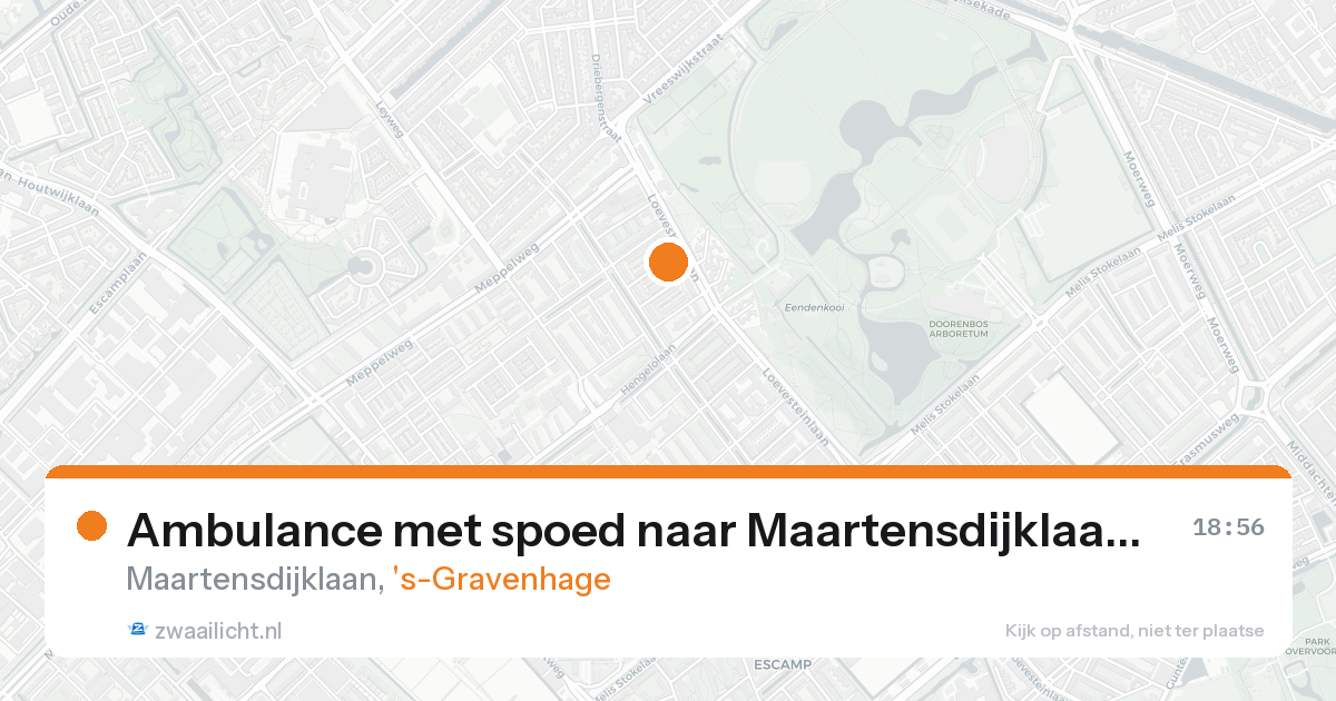 Ambulance met spoed naar Maartensdijklaan in 's-Gravenhage — 5 mei 2026