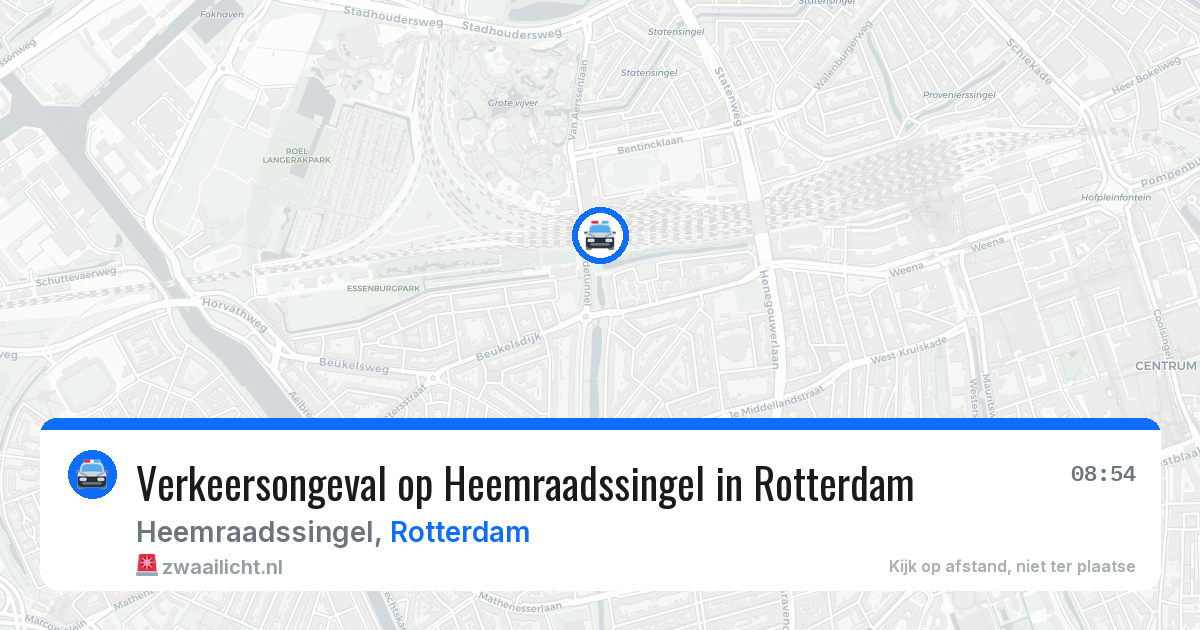 Verkeersongeval op Heemraadssingel in Rotterdam — 16 jun 2026