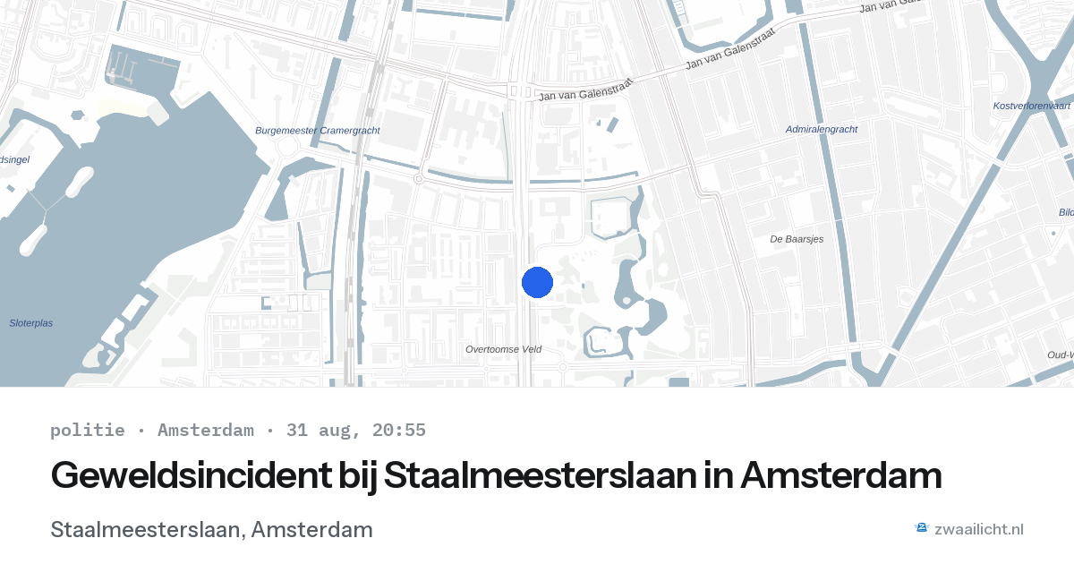 Geweldsincident bij Staalmeesterslaan in Amsterdam — 31 aug 2026