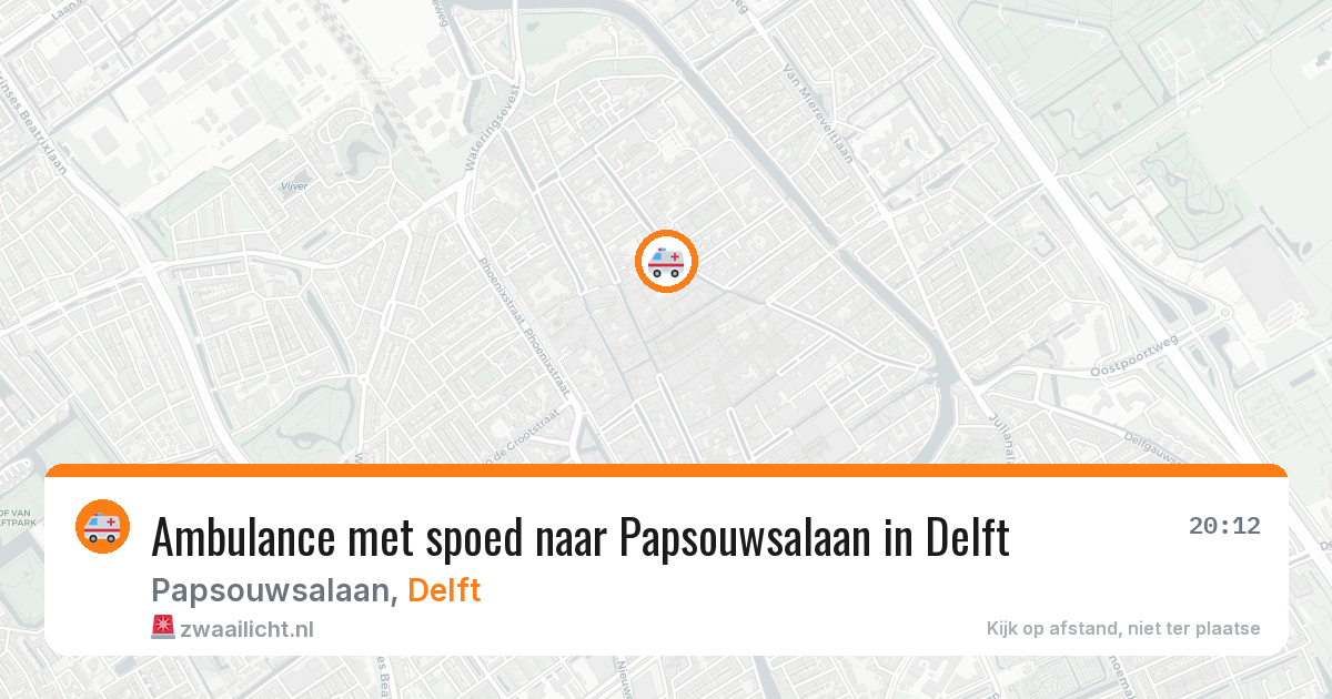 Ambulance met spoed naar Papsouwsalaan in Delft — 11 jun 2026