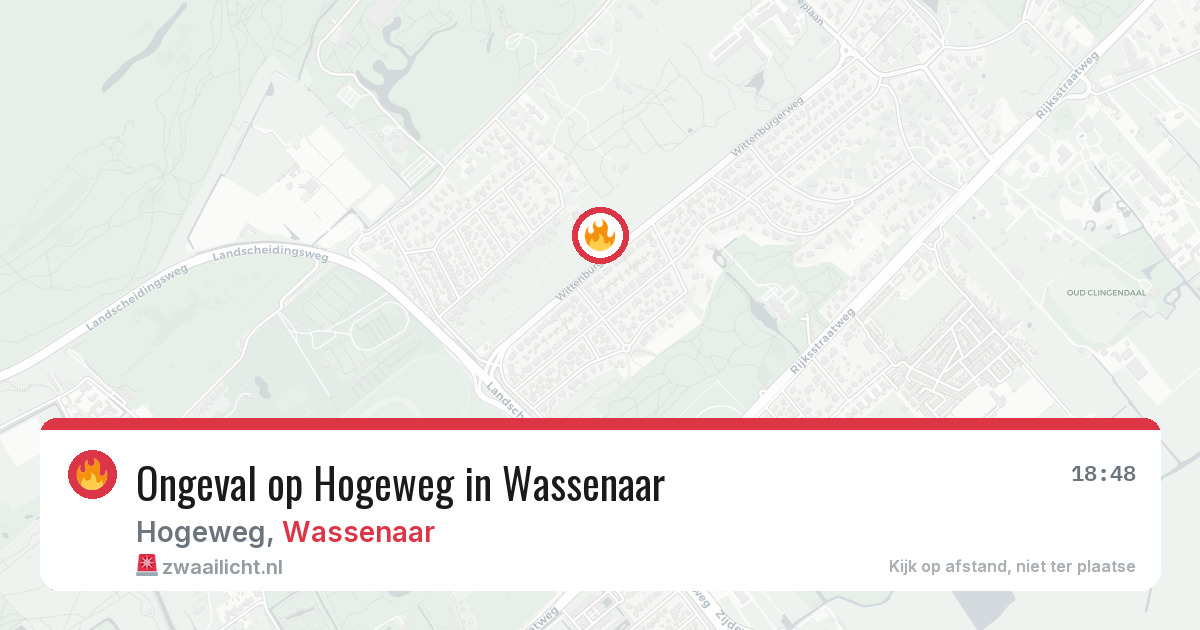 Ongeval op Hogeweg in Wassenaar — 27 jun 2026