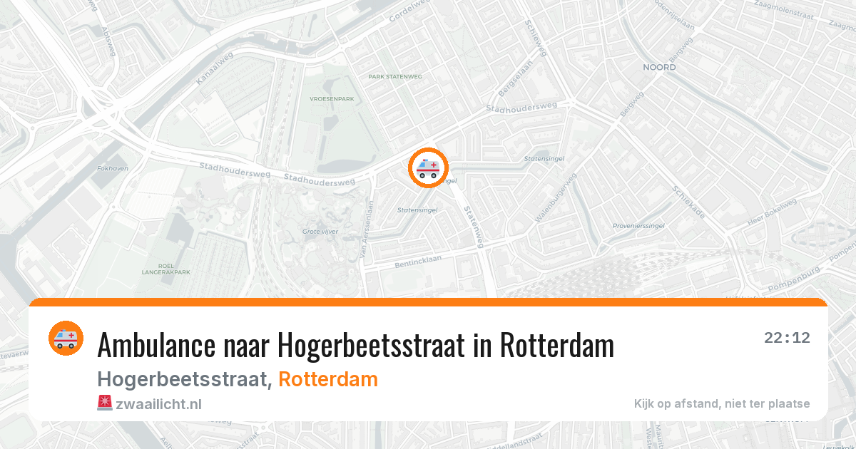 Ambulance naar Hogerbeetsstraat in Rotterdam — 9 aug 2026