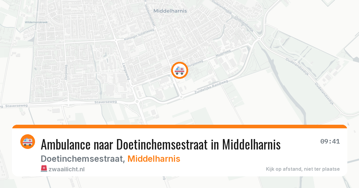 Ambulance naar Doetinchemsestraat in Middelharnis — 27 apr 2026