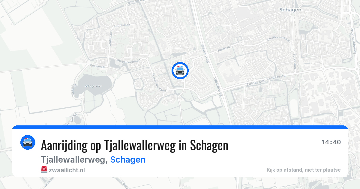 Aanrijding op Tjallewallerweg in Schagen — 24 mrt 2026