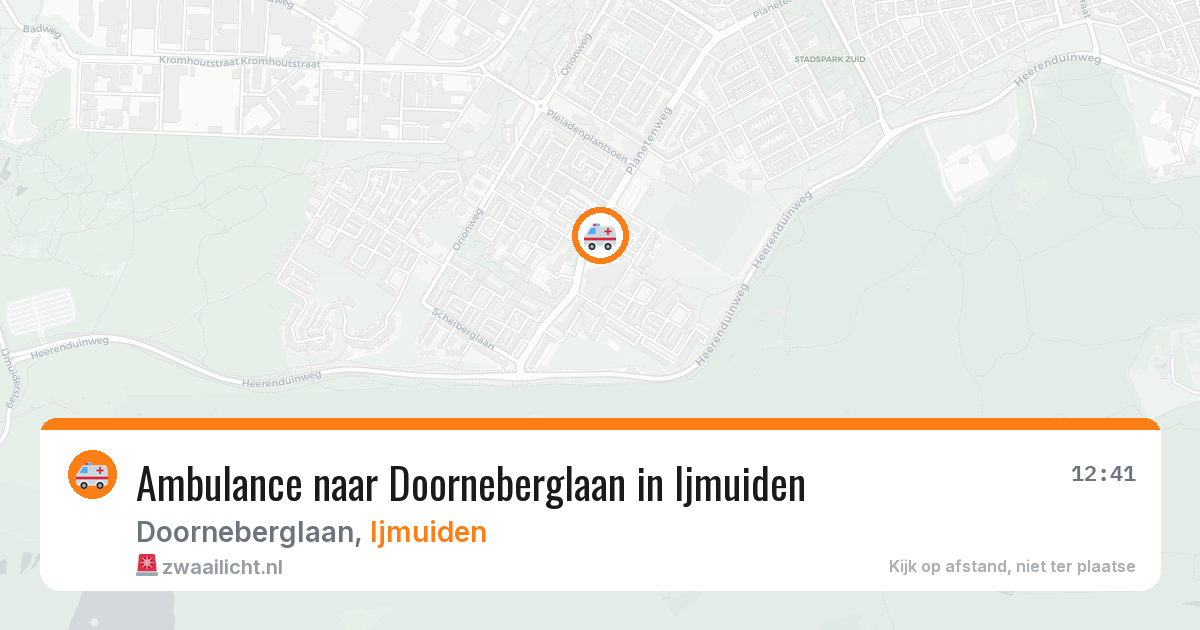 Ambulance naar Doorneberglaan in Ijmuiden — 25 mrt 2026
