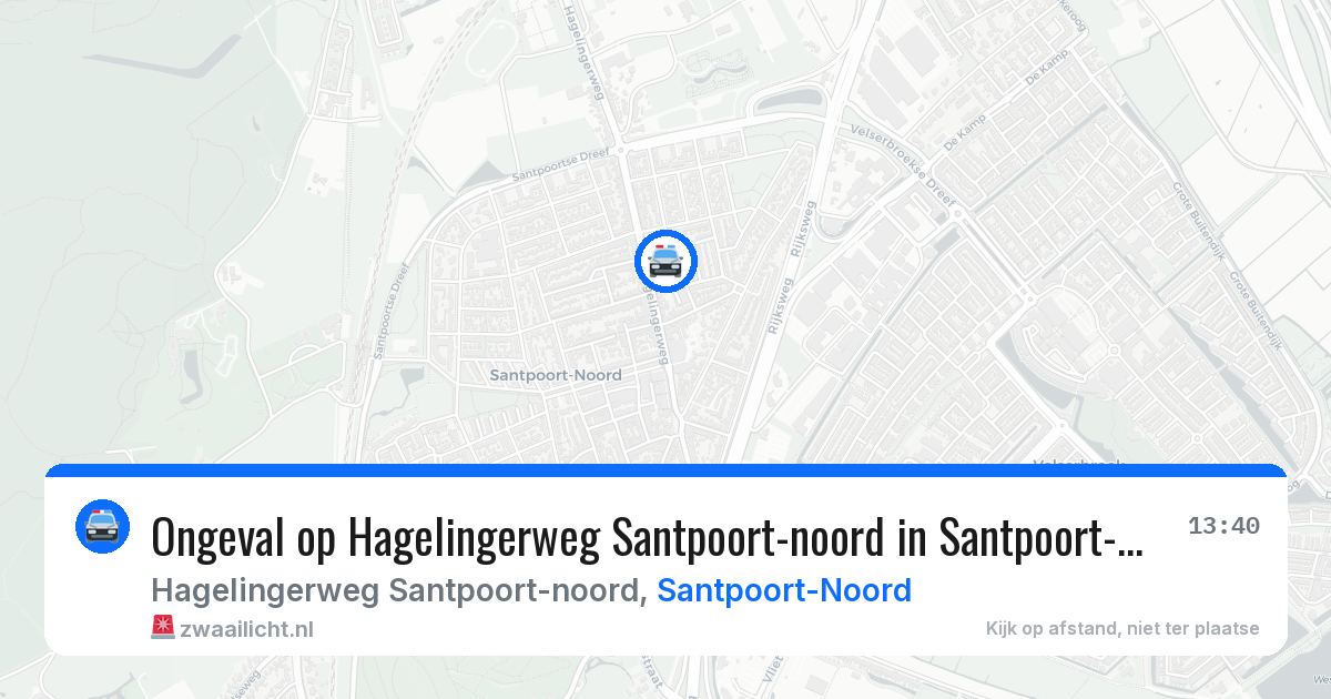 Ongeval op Hagelingerweg Santpoort-noord in Santpoort-Noord — 24 mrt 2026