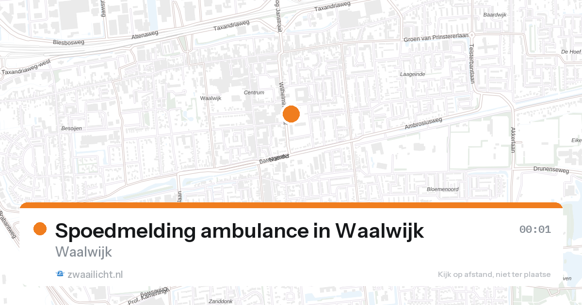 Spoedmelding ambulance in Waalwijk — 31 jan 2026
