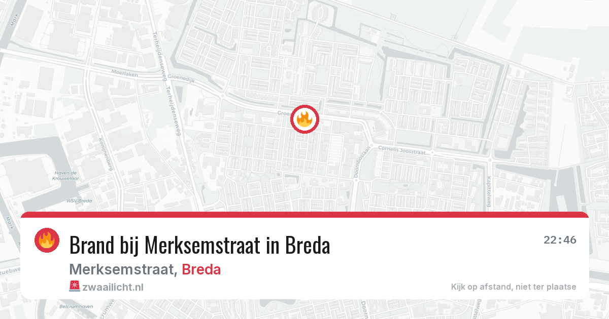 Brand bij Merksemstraat in Breda — 5 aug 2026