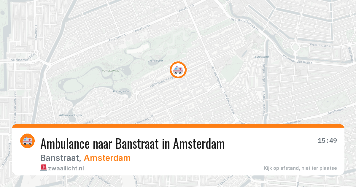 Ambulance naar Banstraat in Amsterdam — 1 apr 2026