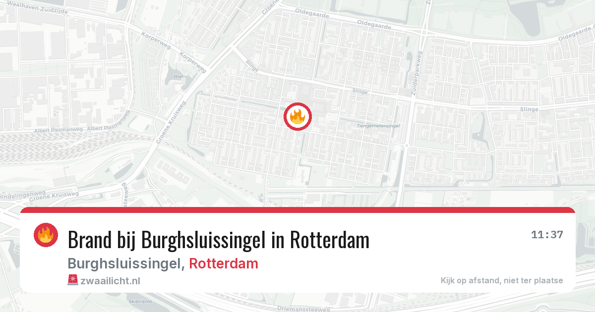 Brand bij Burghsluissingel in Rotterdam — 31 jul 2026