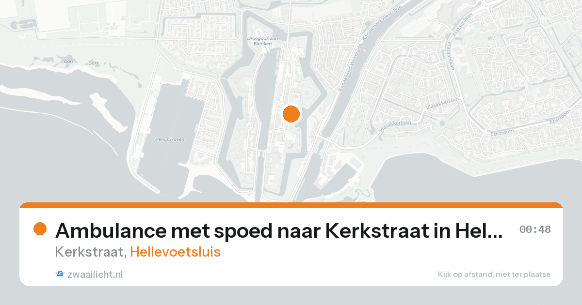 Ambulance met spoed naar Kerkstraat in Hellevoetsluis — 14 aug 2026