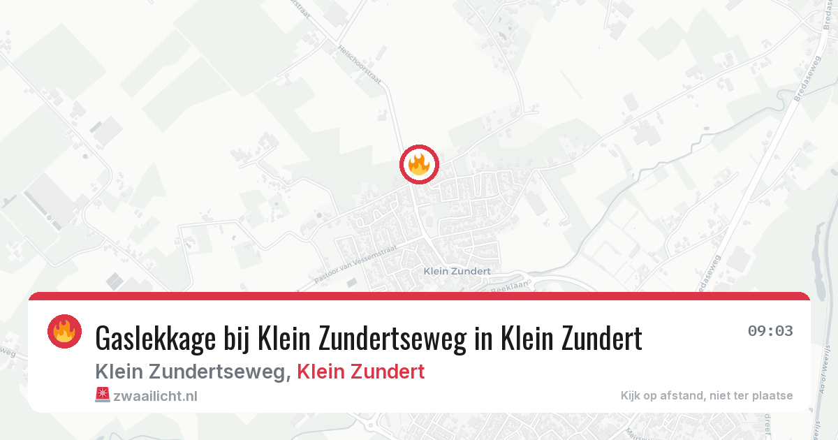 Gaslekkage bij Klein Zundertseweg in Klein Zundert — 11 mei 2026