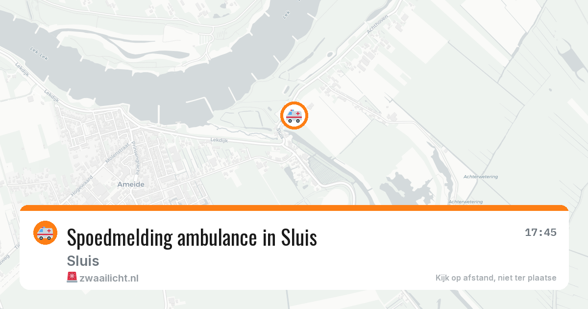 Spoedmelding ambulance in Sluis — 1 aug 2026