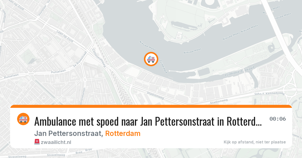 Ambulance met spoed naar Jan Pettersonstraat in Rotterdam — 4 jul 2026