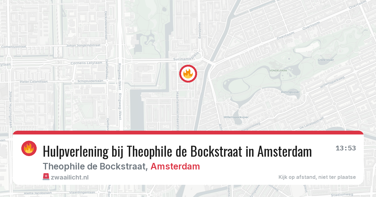 Hulpverlening bij Theophile de Bockstraat in Amsterdam — 7 mei 2026