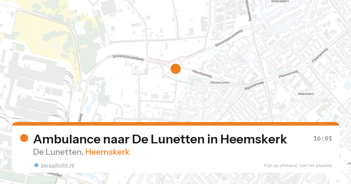 Ambulance naar De Lunetten in Heemskerk — 27 aug 2026