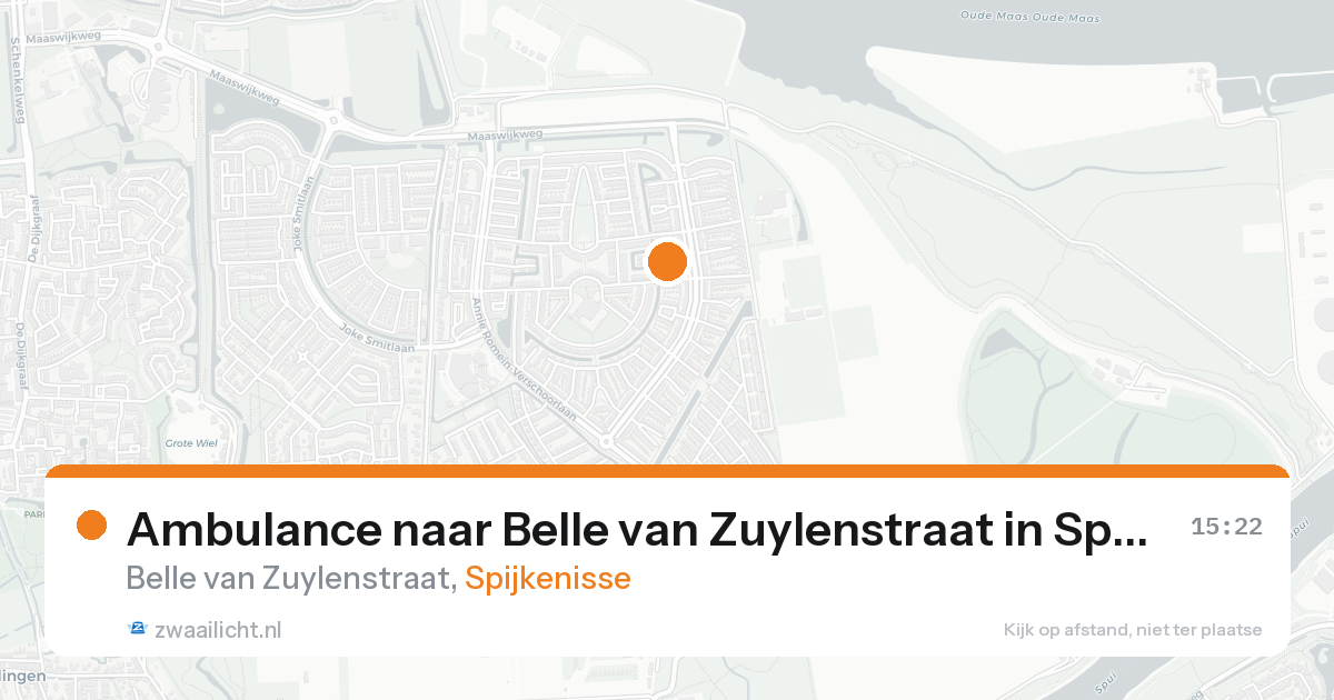Ambulance naar Belle van Zuylenstraat in Spijkenisse — 23 aug 2026