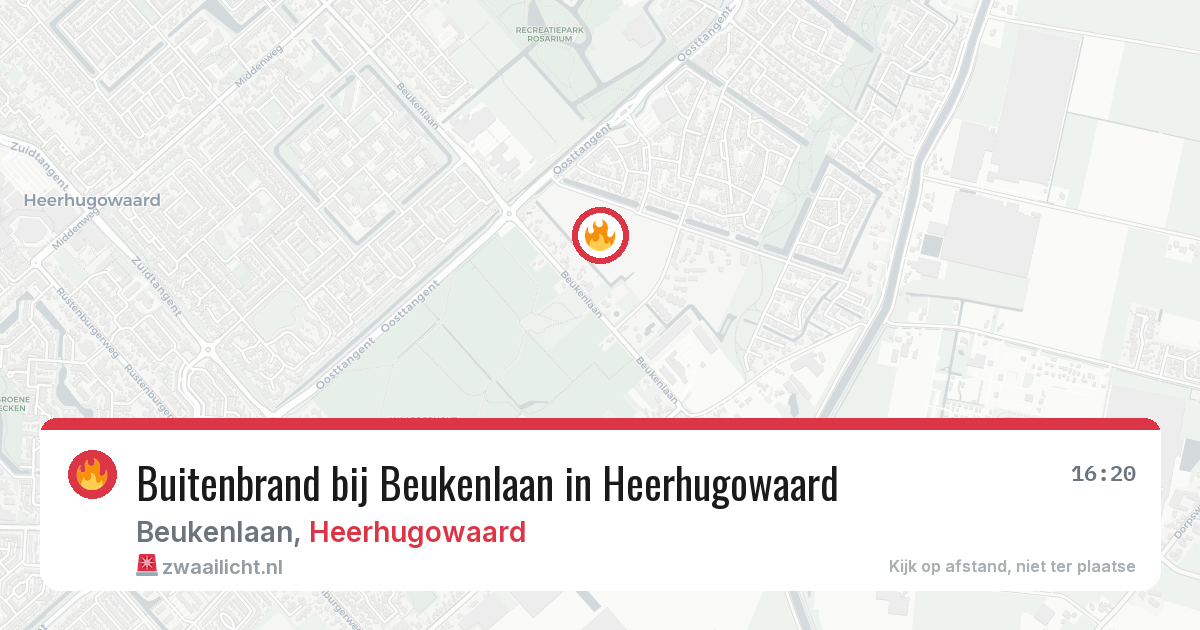 Buitenbrand bij Beukenlaan in Heerhugowaard — 7 apr 2026