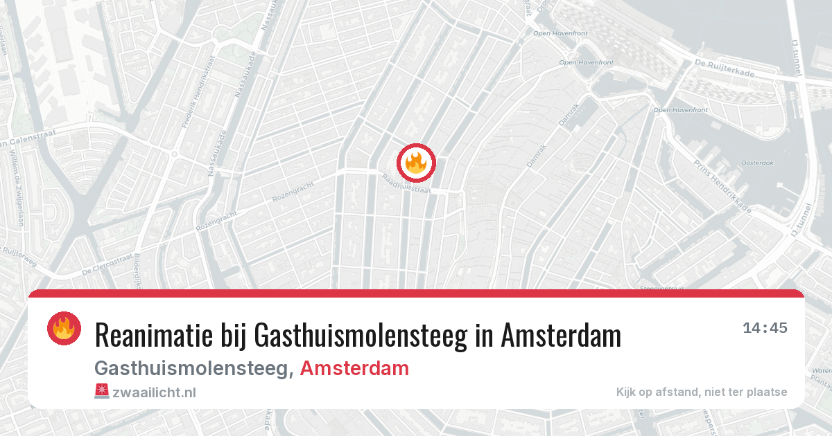 Reanimatie bij Gasthuismolensteeg in Amsterdam — 27 apr 2026