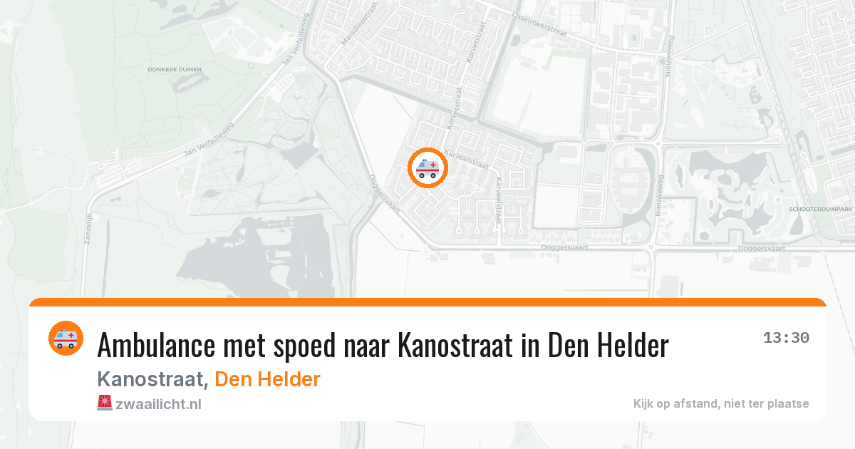 Ambulance met spoed naar Kanostraat in Den Helder — 15 feb 2026