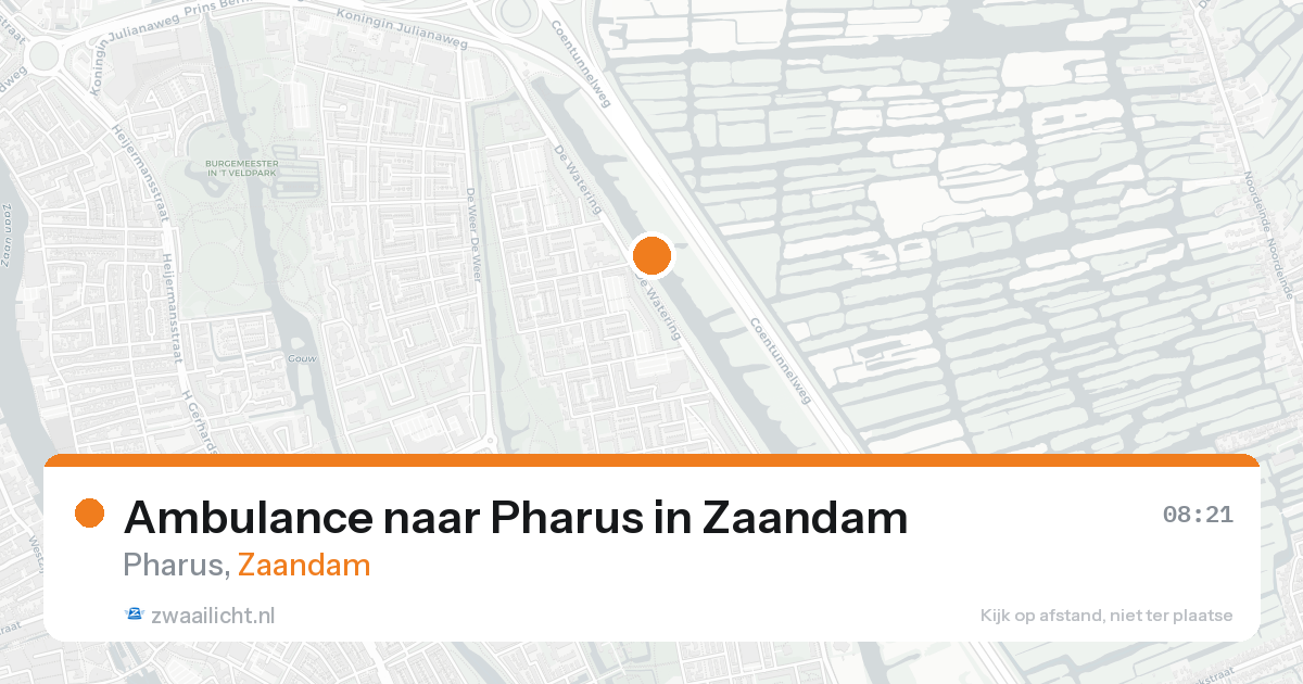 Ambulance naar Pharus in Zaandam — 22 mei 2026