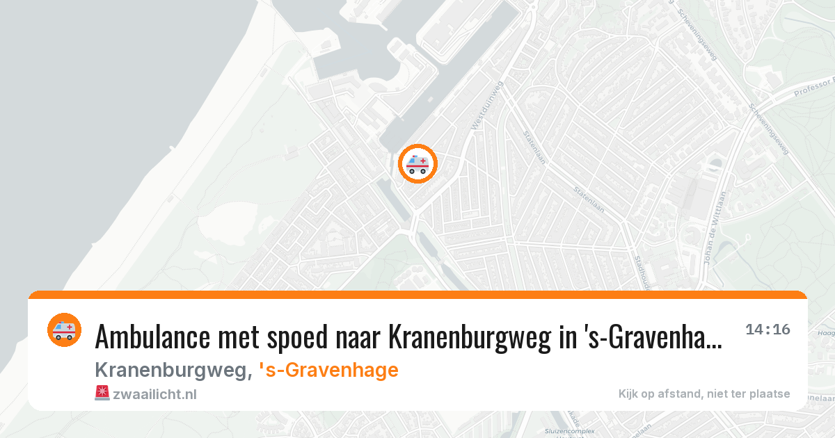 Ambulance met spoed naar Kranenburgweg in 's-Gravenhage — 1 aug 2026