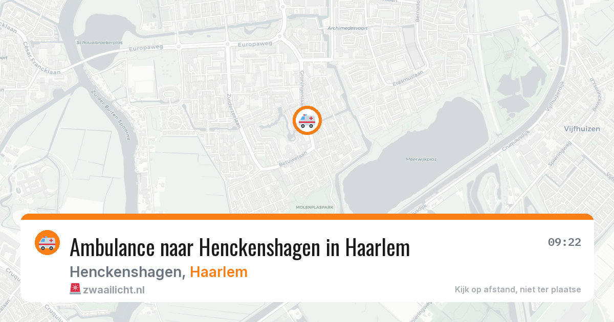 Ambulance naar Henckenshagen in Haarlem — 21 jul 2026