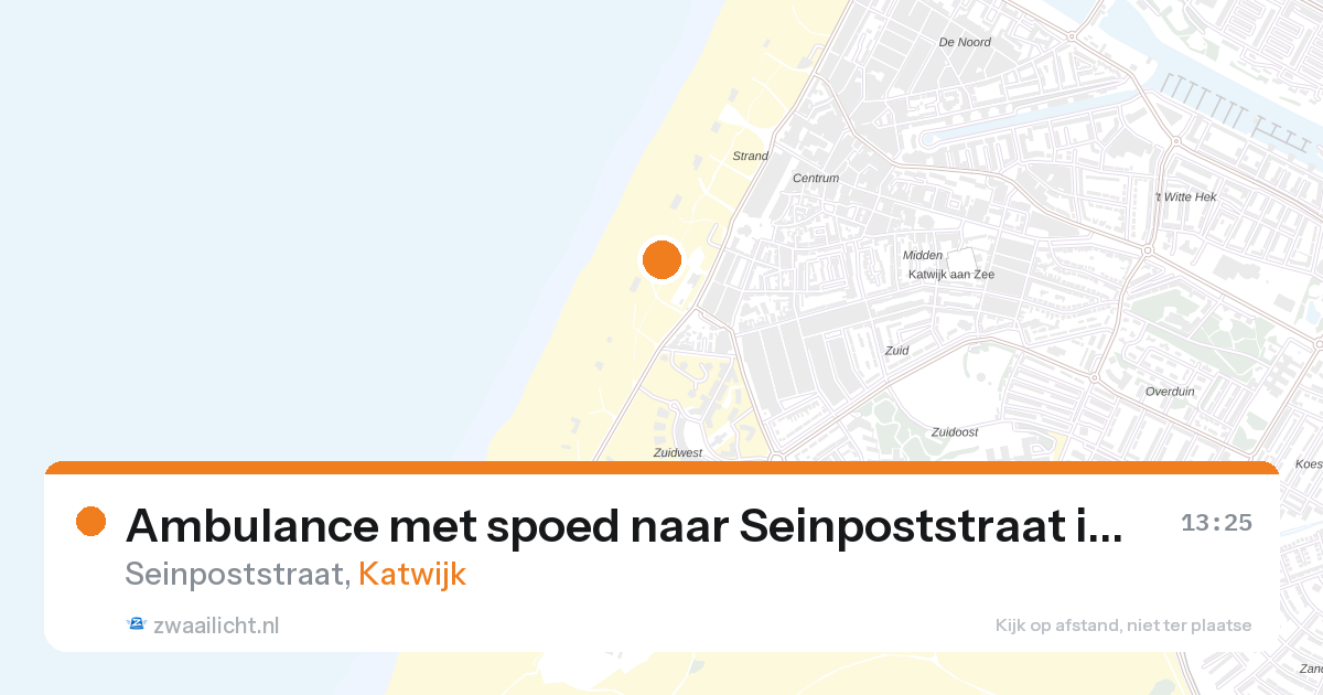 Ambulance met spoed naar Seinpoststraat in Katwijk — 4 mei 2026