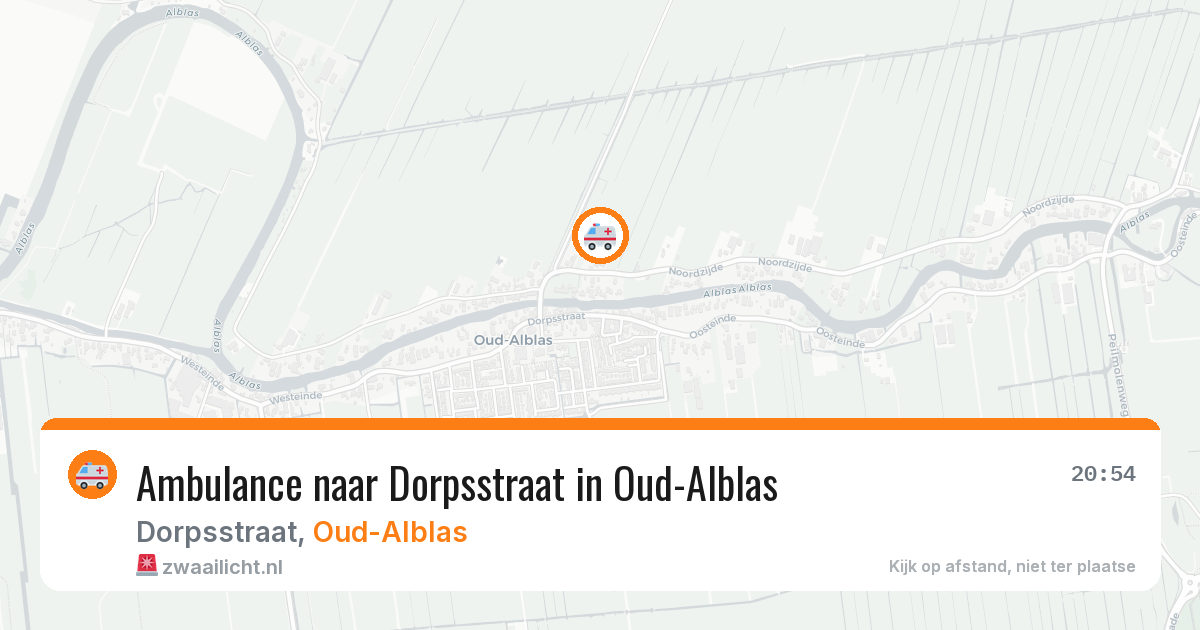 Ambulance naar Dorpsstraat in Oud-Alblas — 30 jun 2026