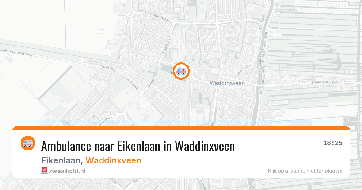 Ambulance naar Eikenlaan in Waddinxveen — 1 jul 2026