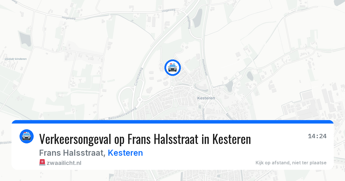 Verkeersongeval op Frans Halsstraat in Kesteren — 3 feb 2026