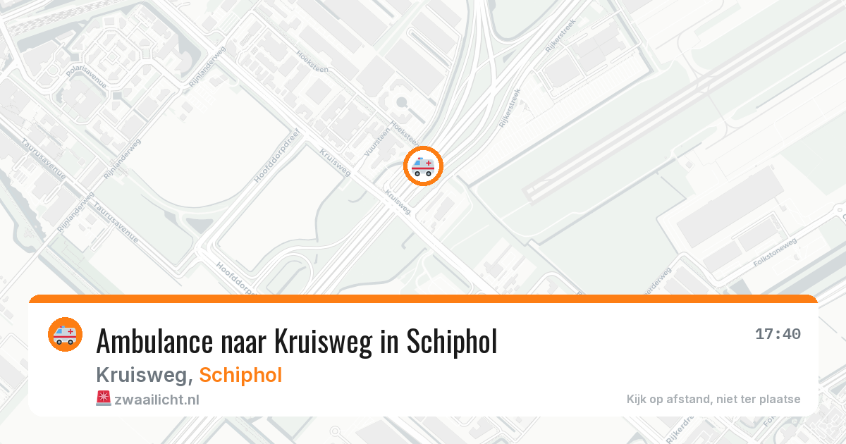 Ambulance naar Kruisweg in Schiphol — 8 jun 2026